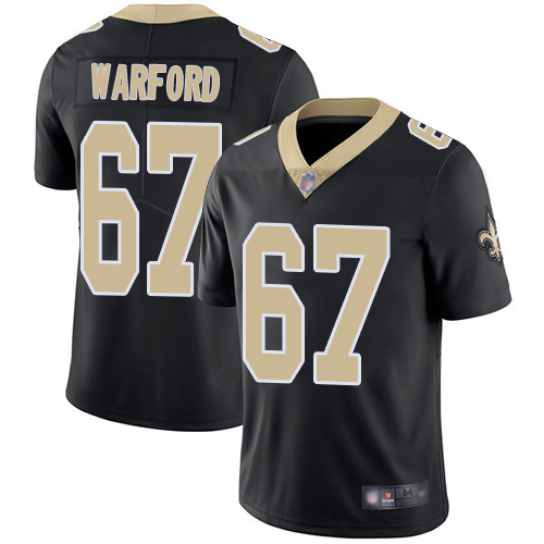 Men New Orleans Saints Limited Black Larry Warford Home Jersey NFL Football #67 Vapor Untouchable Jersey->nfl t-shirts->Sports Accessory